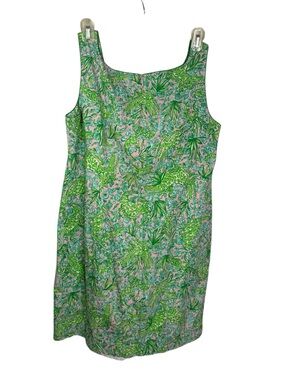 Lilly Pulitzer Simple Shift Dress Gator Pattern, Fully Lined, Cotton size L
